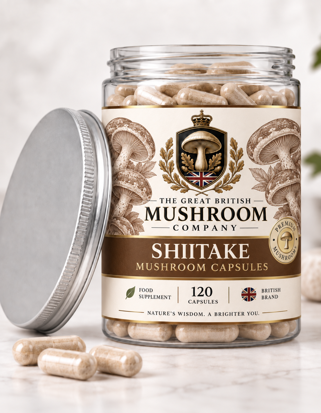 Shiitake Mushroom Extract Capsules - 120 Capsules