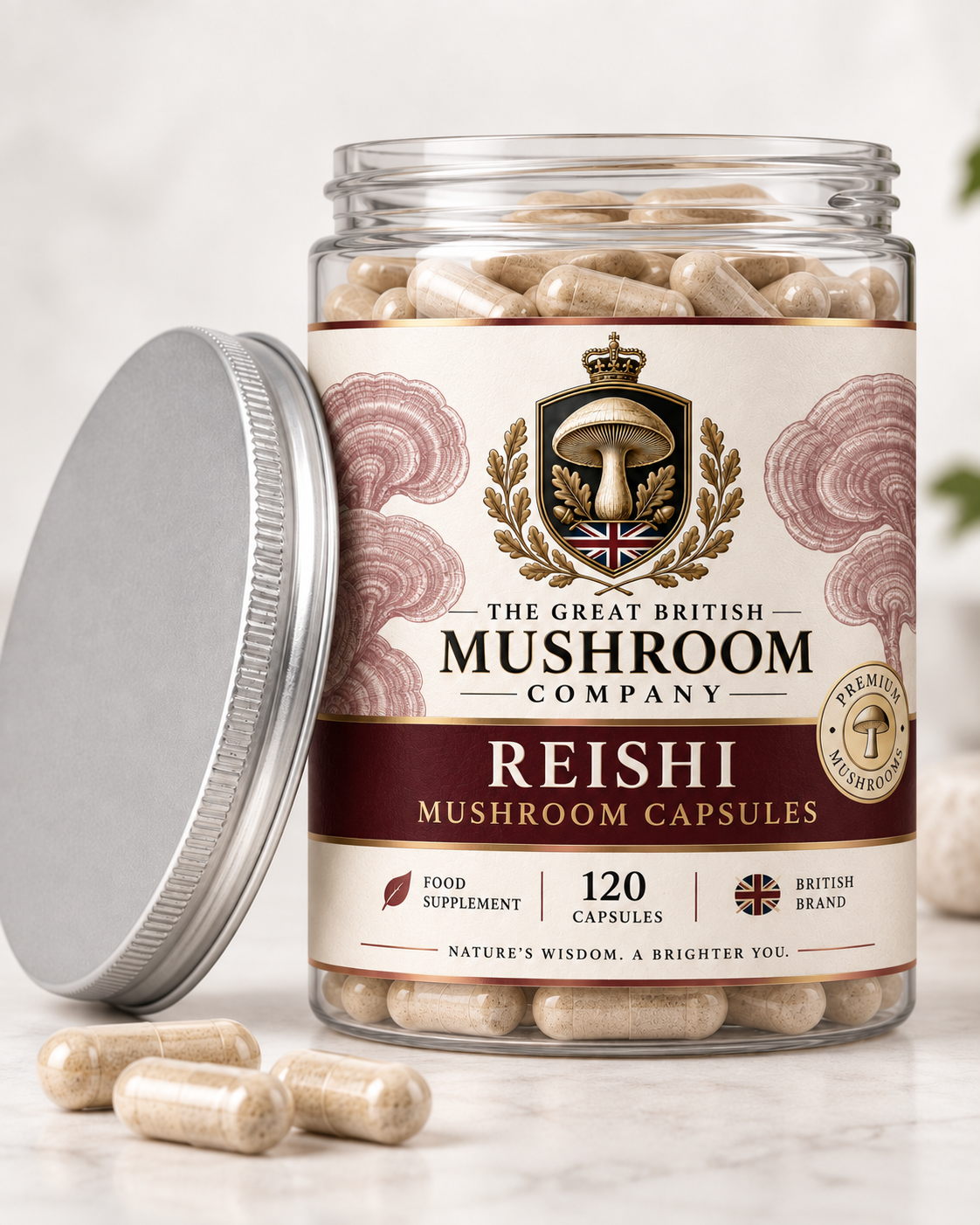 Reishi Mushroom Extract Capsules - 120 Capsules